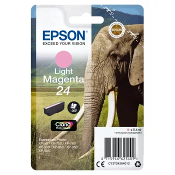 Epson Elephant viena kasetė šviesiai purpurinė 24 Claria Photo HD rašalas