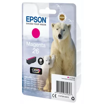 Epson Polar bear Singlepack Magenta 26 Claria Premium rašalo kasetė
