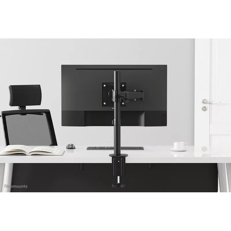 Neomounts NM-D135BLACK Monitoriaus laikiklis 10-27 colių, spaustuvas/įvorė, 8 kg, 100 x 100 mm, juodas