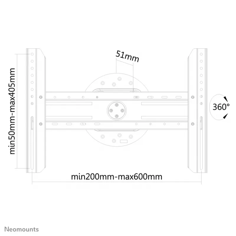 Neomounts LED-WR100BLACK TV laikiklis sieninis 37-75 colių - sukamas