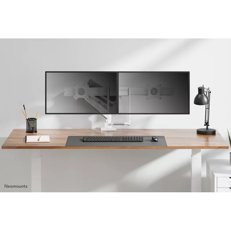 Neomounts DS75-450WH2 monitoriaus rankena 17-32 colių – dujinė spyruoklė – Topfix – 180° stabdis