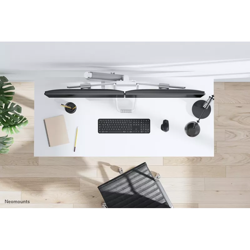 Neomounts DS75-450WH2 monitoriaus rankena 17-32 colių – dujinė spyruoklė – Topfix – 180° stabdis
