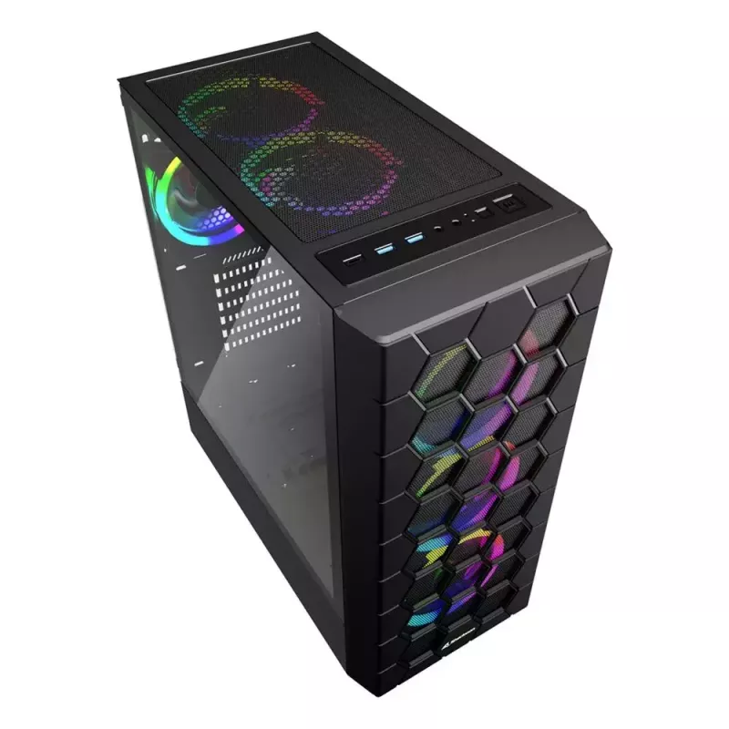 Korpusas Sharkoon RGB HEX Desktop juodas