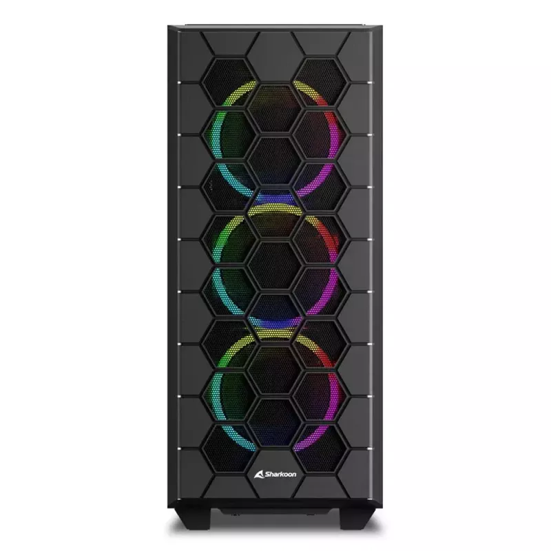 Korpusas Sharkoon RGB HEX Desktop juodas