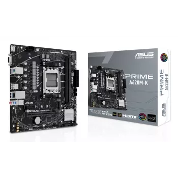 ASUS PRIME A620M-K pagrindinė plokštė AMD A620 Socket AM5 micro ATX