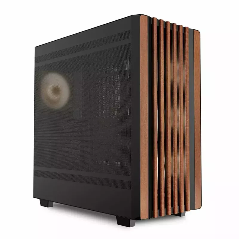 PC korpusas Sharkoon REBEL C70M RGB Full Tower juodas, medinis priekis