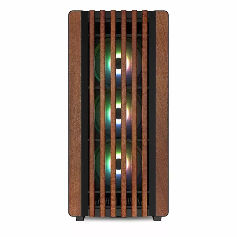 PC korpusas Sharkoon REBEL C70M RGB Full Tower juodas, medinis priekis