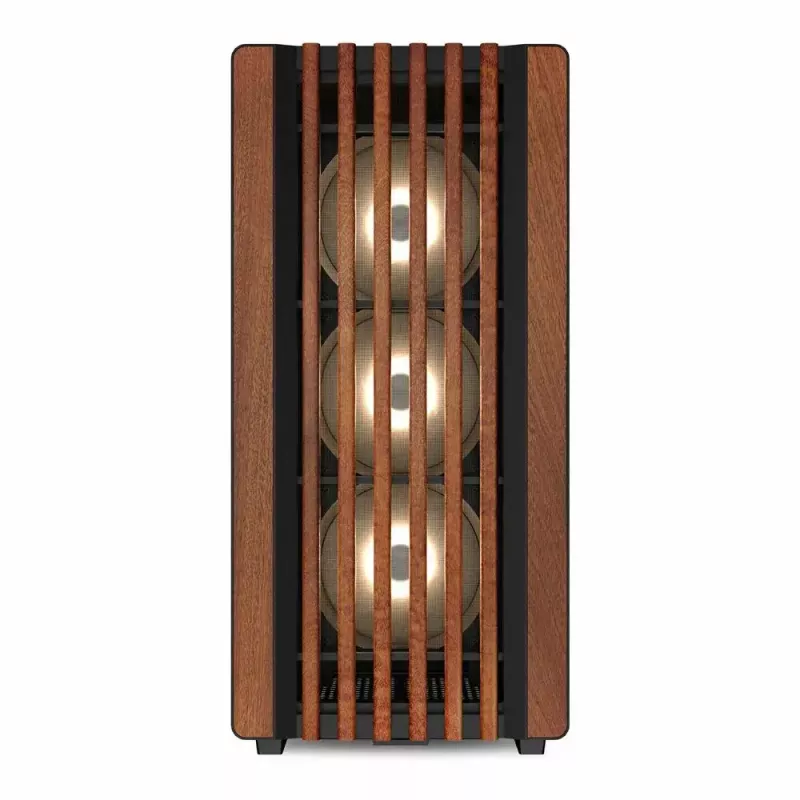 PC korpusas Sharkoon REBEL C70M RGB Full Tower juodas, medinis priekis