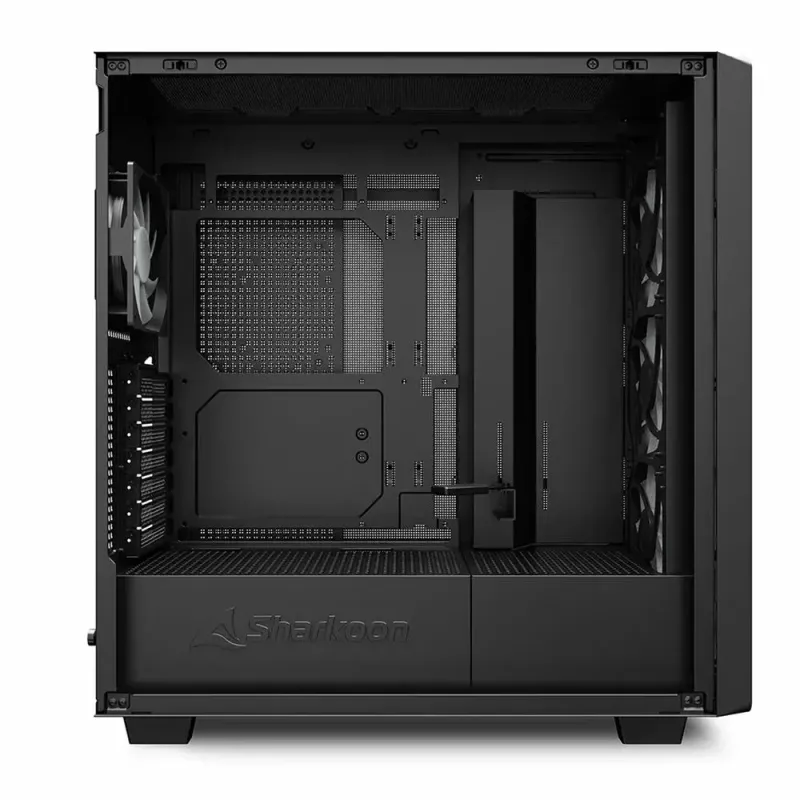 PC korpusas Sharkoon REBEL C70M RGB Full Tower juodas, medinis priekis