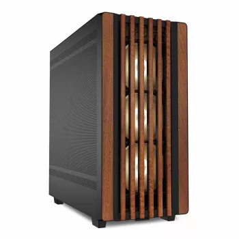 PC korpusas Sharkoon REBEL C70M RGB Full Tower juodas, medinis priekis