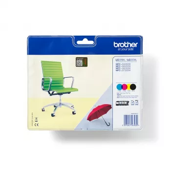 Kasetė Brother LC-229XLVALBP 4 vnt. Originali juoda, žydra, raudona, geltona
