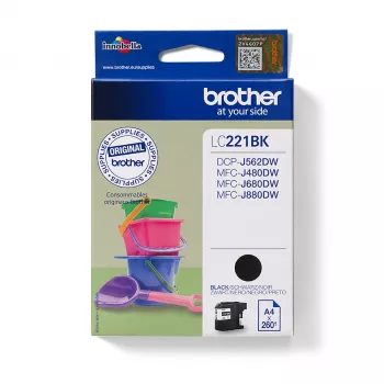 Originalus Brother LC221BK juodos spalvos kasetė, 1 vnt.