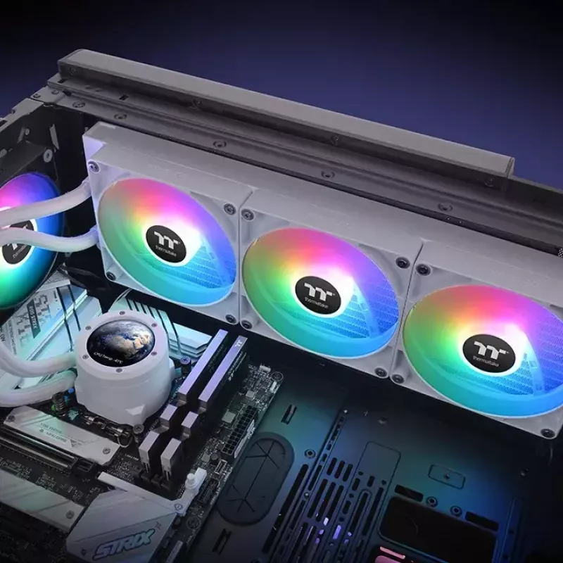 Hibridinis aušintuvas Thermaltake TH420 V2 Ultra ARGB 84.32 cfm 3.02 mmH2O Baltas