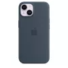 APPLE iPhone 14 - Silikoninis dėklas su MagSafe - Storm Blue