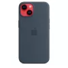 APPLE iPhone 14 - Silikoninis dėklas su MagSafe - Storm Blue