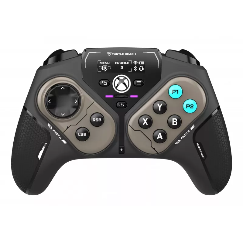 Turtle Beach Stealth Pivot belaidis išmanusis žaidimų valdiklis su besisukančiais moduliais, ekranu, Hall-Effect svirtimis, perprogramuojamais mygtukais, skirtas Windows PC, Xbox Series X/S ir Xbox One