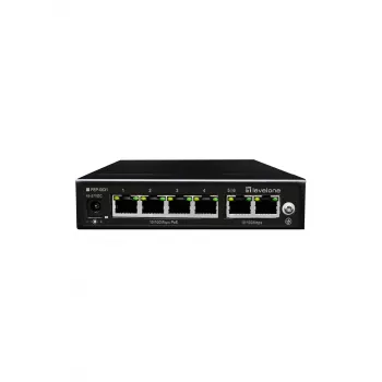 LevelOne FEP-0631 tinklo jungiklis Fast Ethernet (10/100) su „Power over Ethernet“ (PoE), juodas