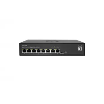 LevelOne Hilbert 10 colių 8 prievadų Gigabit Smart Lite jungiklis, 8 x Gigabit RJ45 (10/100/1000)
