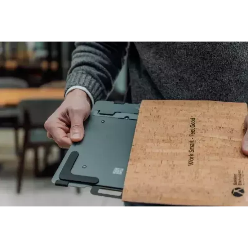 Stovas nešiojamam kompiuteriui BakkerElkhuizen FlexTop 170 juodai pilkas aliuminis guma plienas