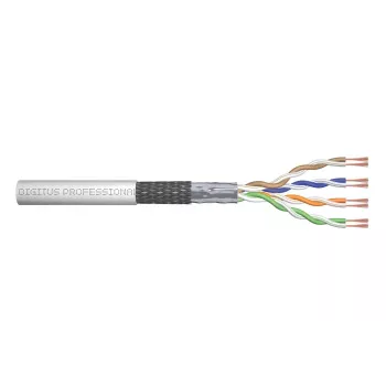 DIGITUS montažinis kabelis - Cat 5e - SF/UTP - AWG 26/7 - 100m - pilkas
