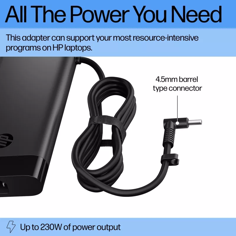HP 230W Smart AC adapter, nešiojamam kompiuteriui, vidaus, 115 V, 47-63 Hz, 230 W, 19.5 V