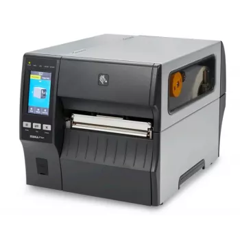 Etikečių spausdintuvas Zebra ZT421 – tiesioginis terminis/terminis perdavimas, 203×203 DPI, 305 mm/s, 168 mm spausdinimo plotis, Ethernet & Bluetooth, juoda/pilka
