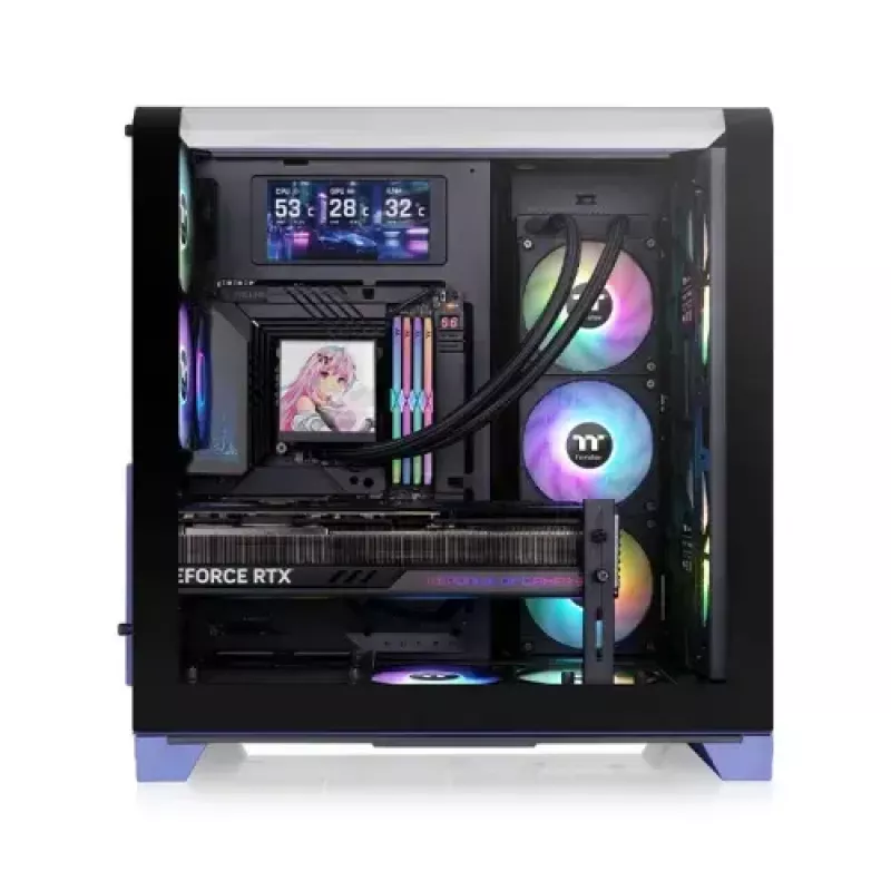 Kompiuterio korpusas Thermaltake CA-11F-00MNWN-00 Midi Tower mėlynas, PS2 palaikymas