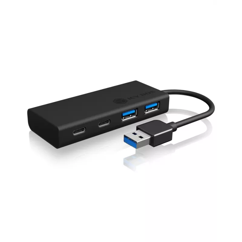ICY BOX IB-HUB1426-U3 USB 3.2 Gen 1 USB-A 5000 Mbit/s juodas