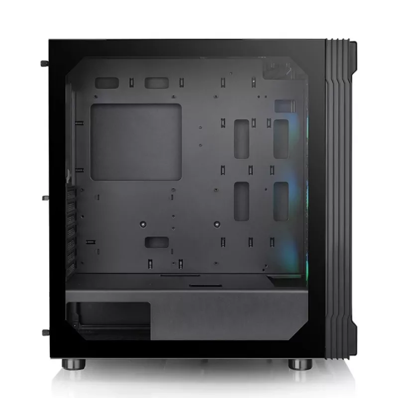 THERMALTAKE Versa T27 TG ARGB – Juodas vidutinis bokštas su grūdintu stiklu ir ARGB ventiliatoriais