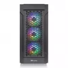 THERMALTAKE Versa T27 TG ARGB – Juodas vidutinis bokštas su grūdintu stiklu ir ARGB ventiliatoriais
