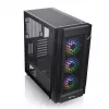 THERMALTAKE Versa T27 TG ARGB – Juodas vidutinis bokštas su grūdintu stiklu ir ARGB ventiliatoriais