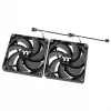 THERMALTAKE CT120 12cm PC ventiliatorius - Juodas - 2 vnt. pakuotė