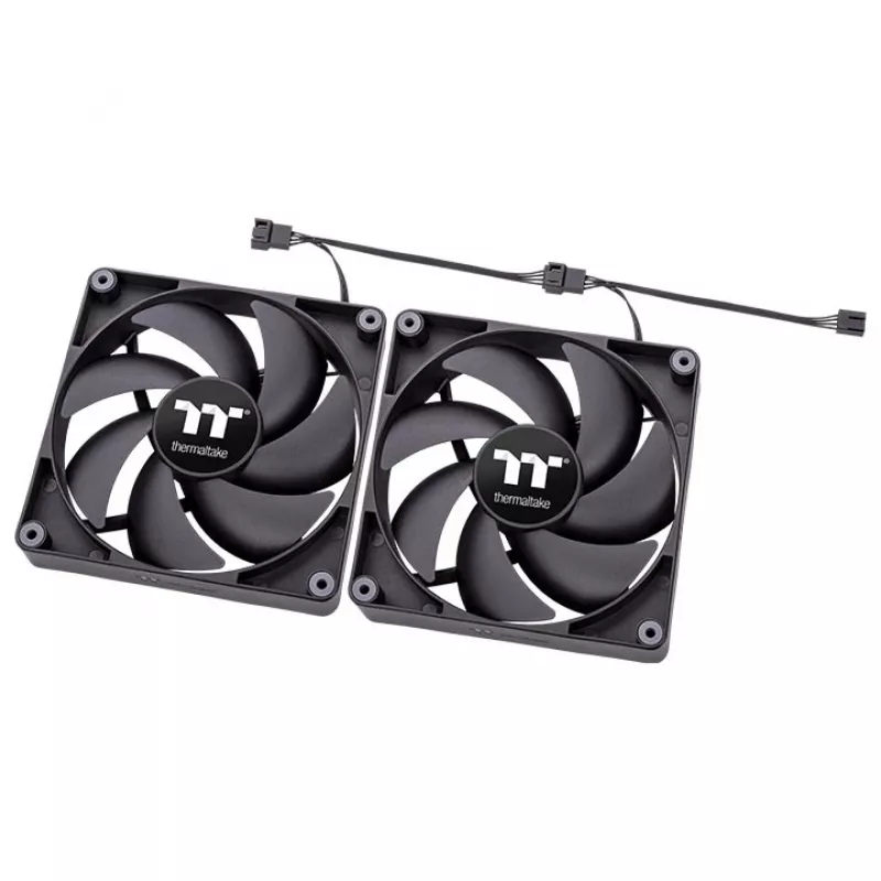 THERMALTAKE CT120 12cm PC ventiliatorius - Juodas - 2 vnt. pakuotė