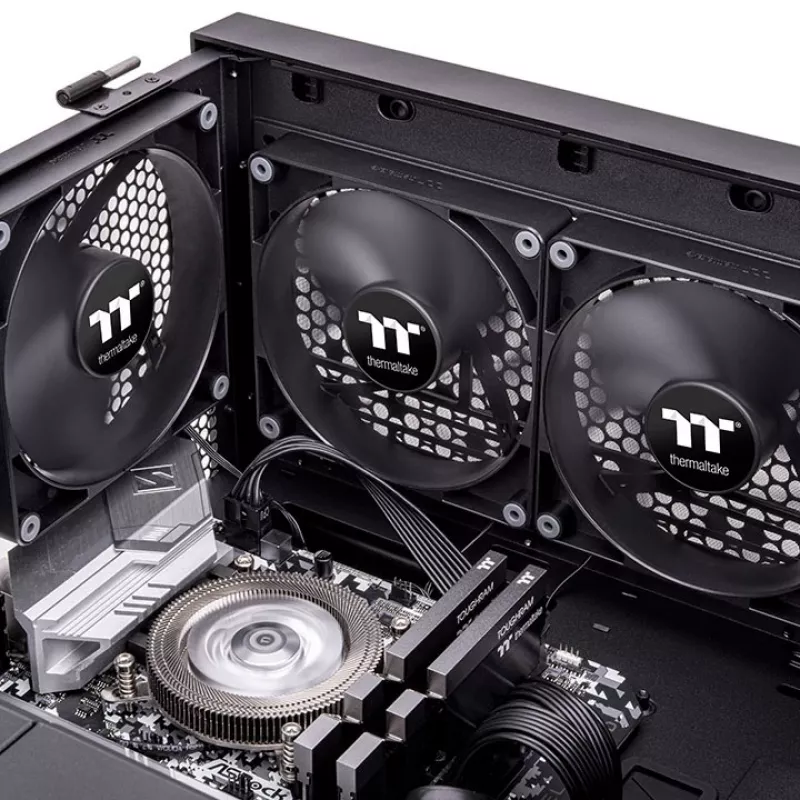 THERMALTAKE CT120 12cm PC ventiliatorius - Juodas - 2 vnt. pakuotė