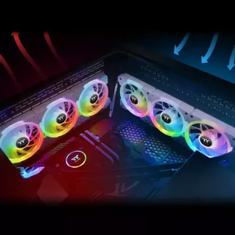 Ventiliatorius Thermaltake SWAFAN EX14 140 mm baltas