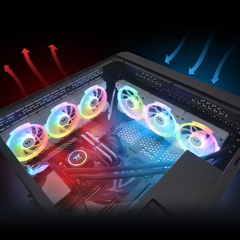 THERMALTAKE SWAFAN EX12 ARGB Sync TT Premium Edition 12cm baltas 3 vnt. komplektas