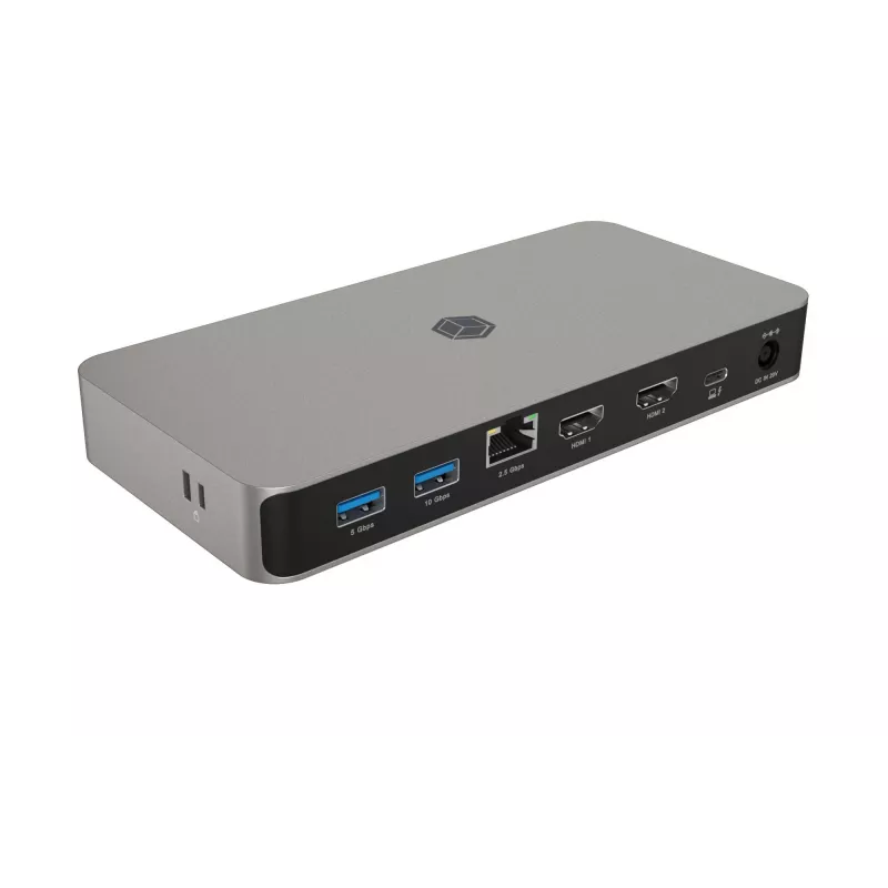 ICY BOX 10-in-1 USB4 Type-C dokų stotelė su dvejopu vaizdo išvedimu
