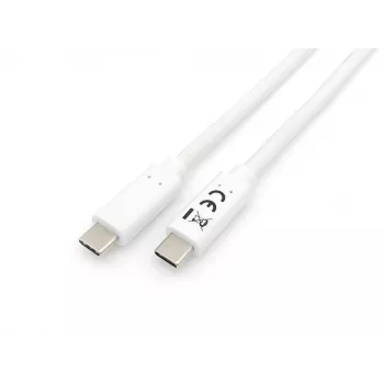Equip USB 3.2 Gen 1 laidas Type-C į C, vyriškas/vyriškas, 1 m, baltas
