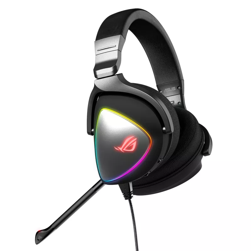 Ausinės ASUS ROG Delta, laidinės, ant galvos, žaidimams, juodos