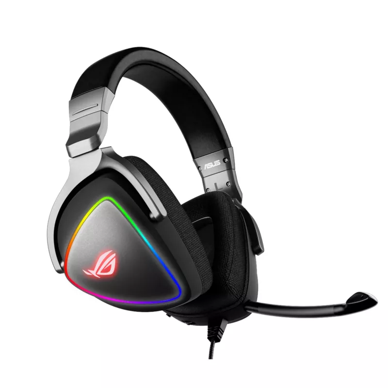 Ausinės ASUS ROG Delta, laidinės, ant galvos, žaidimams, juodos