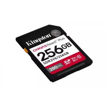 Kingston Canvas React Plus SDXC 256GB UHS-II 280R/150W U3 V60 atminties kortelė Full HD/4K