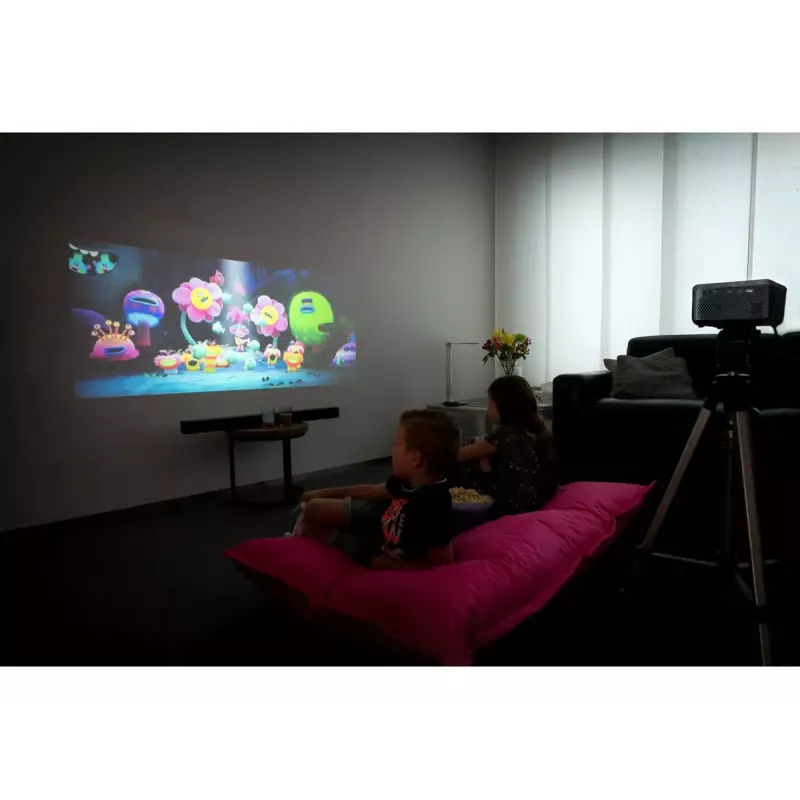Nešiojamas LED projektorius Lenco LPJ-700BKGY, 1080p, 4000 liumenų, juodas