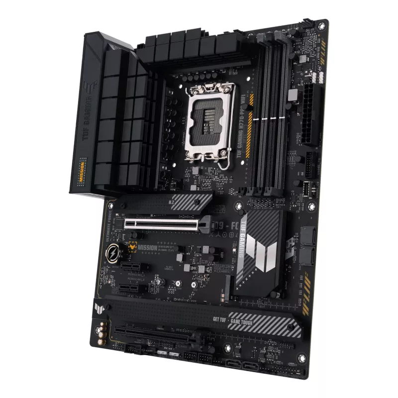 Motininė plokštė ASUS TUF GAMING H770-PRO WIFI — Intel H770, LGA 1700, ATX, DDR5, 4x DIMM, 128 GB, Wi‑Fi 6, 2,5 Gb LAN, 4x M.2