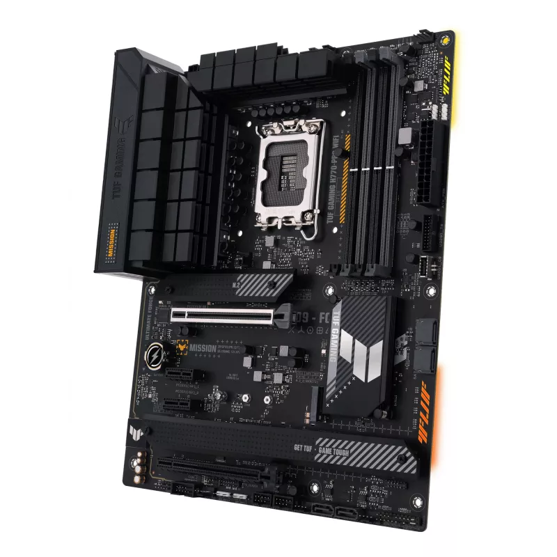 Motininė plokštė ASUS TUF GAMING H770-PRO WIFI — Intel H770, LGA 1700, ATX, DDR5, 4x DIMM, 128 GB, Wi‑Fi 6, 2,5 Gb LAN, 4x M.2
