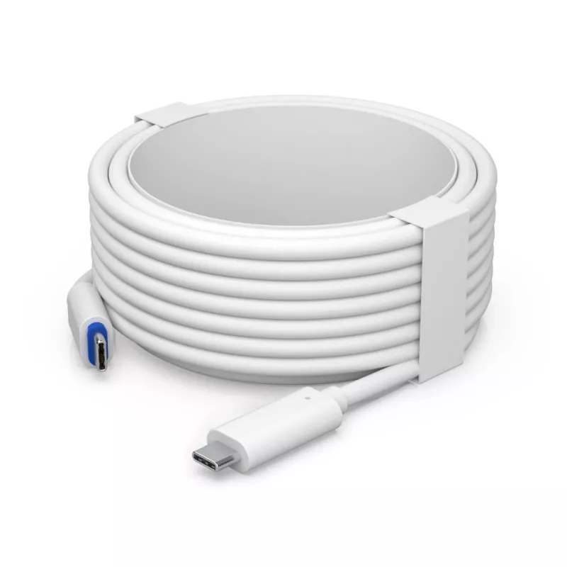 PoE adapteris UBIQUITI UACC-ADAPTER-POE-USBC – 48V įvadas, 5V 0,25A išvadas, kompaktiškas 30,4×30,4×95mm, baltas