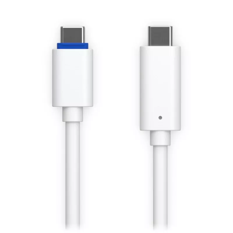 PoE adapteris UBIQUITI UACC-ADAPTER-POE-USBC – 48V įvadas, 5V 0,25A išvadas, kompaktiškas 30,4×30,4×95mm, baltas