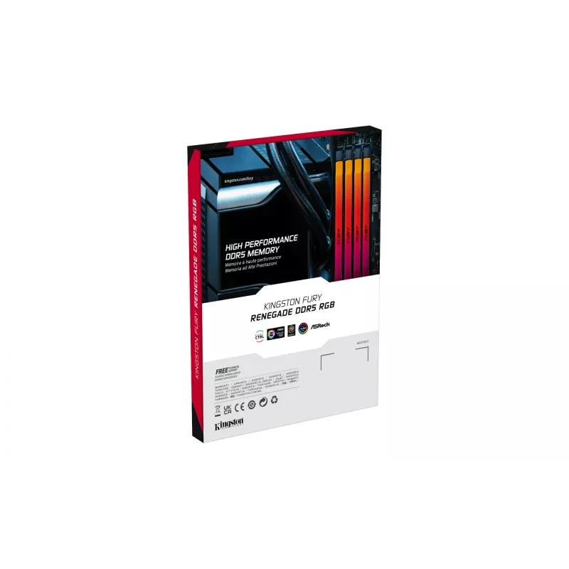 Kingston FURY 32GB (2x16GB) DDR5 6400MHz CL32 Renegade RGB atminties rinkinys