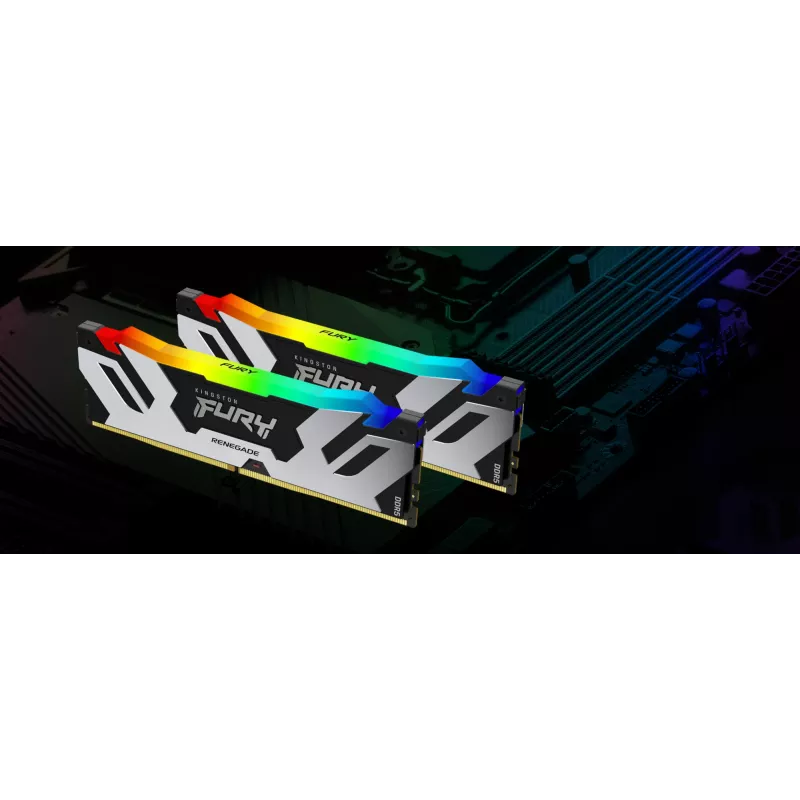 Kingston FURY 32GB (2x16GB) DDR5 6400MHz CL32 Renegade RGB atminties rinkinys