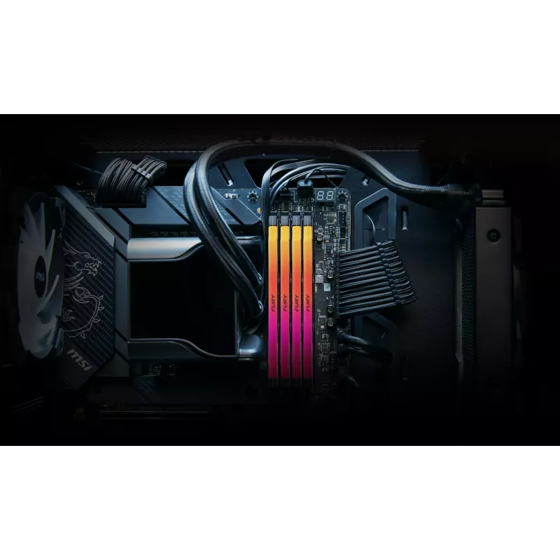Kingston FURY 32GB (2x16GB) DDR5 6400MHz CL32 Renegade RGB atminties rinkinys