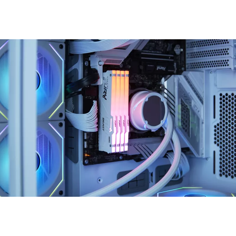 Kingston FURY Beast 32GB 6000MT/s DDR5 CL36 DIMM (2x16GB) Balta RGB EXPO